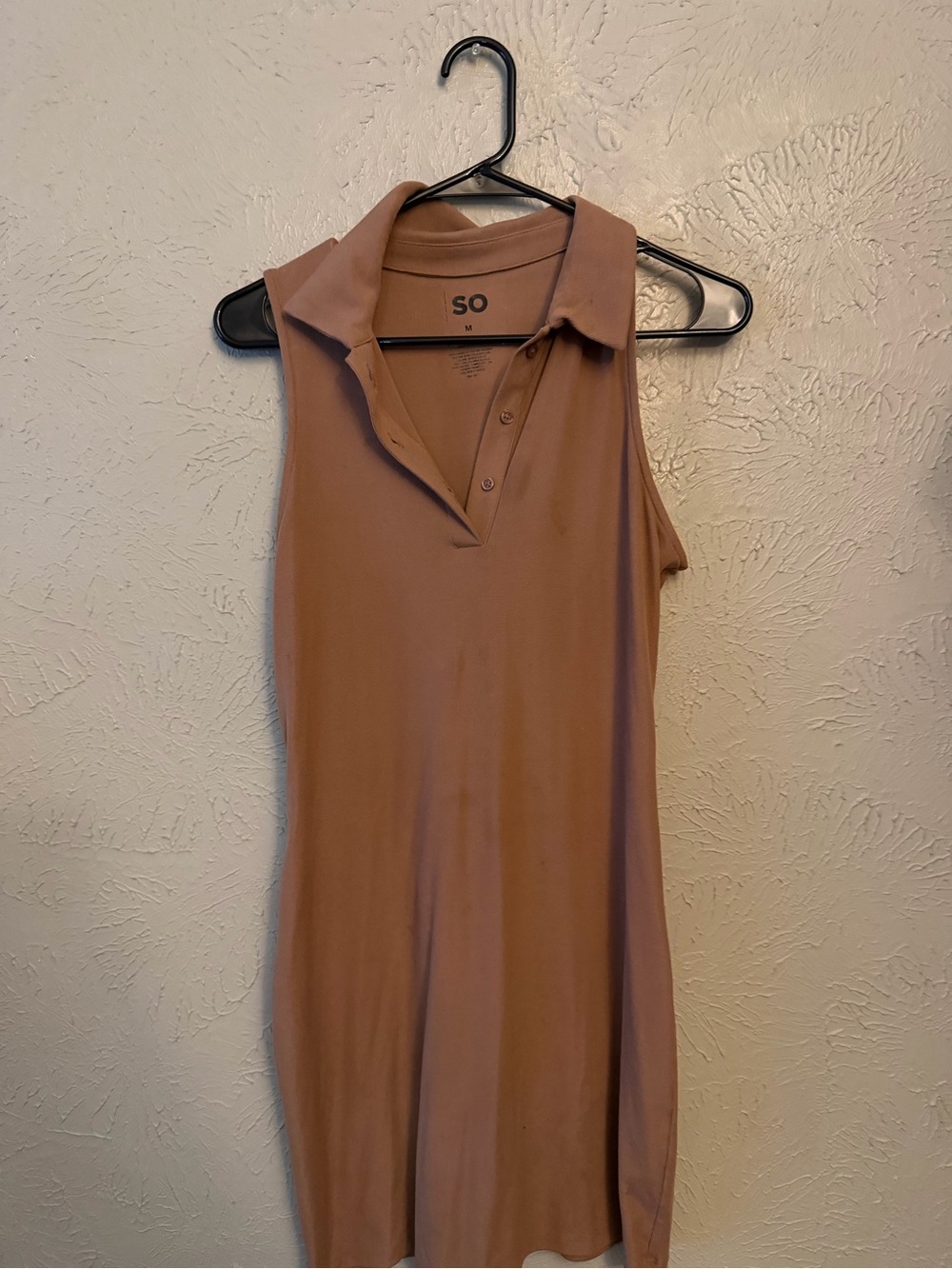 SO Sleeveless Polo Dress in Dusty Rose